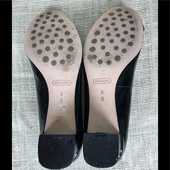 Coach Tandy Black Patent Leather Pumps Size 8 - Picture 9 of 9